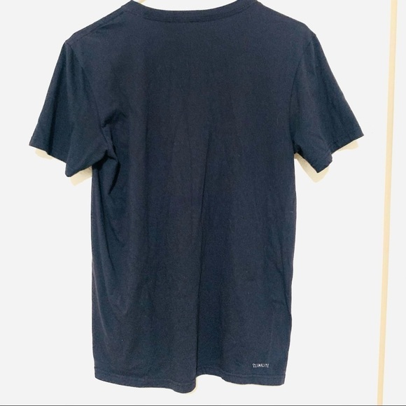 ADIDAS Black T-shirt Basic Tee 3 Stripes Logo S - Picture 6 of 8